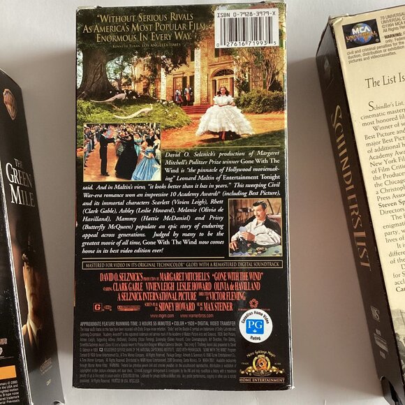 4 Vintage Classic VHS Collectable Movies The Green Mile Schindler's List - Picture 4 of 7